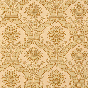 schumacher - siena damask - natural - 5003650 - wallpaper