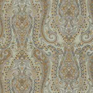 schumacher - isabella paisley - mineral - 5004180 - wallpaper