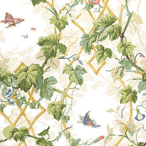 schumacher - leafy arbor - cream - 5004490 - wallpaper