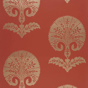 schumacher - ottoman flower - paprika - 5005083 - wallpaper