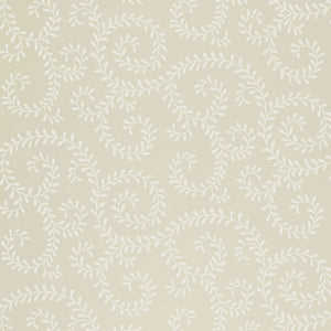 schumacher - leafy scroll - bone - 5005091 - wallpaper