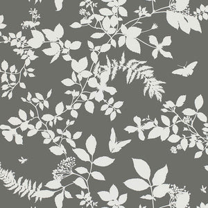 schumacher - shadow vine - charcoal - 5005103 - wallpaper