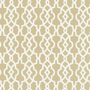 Schumacher - Summer Palace Fret - Sand - 5005140 - Wallpaper
