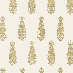 schumacher - katara paisley - straw - 5005332 - wallpaper