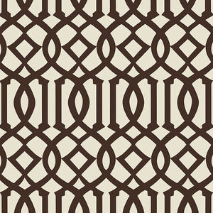 schumacher - imperial trellis ii - java / cream - 5005803 - wallpaper