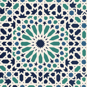 schumacher - nasrid palace mosaic - aegean - 5005960 - wallpaper