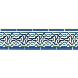 schumacher - darro mosaic border - aegean - 5006020 - wallpaper