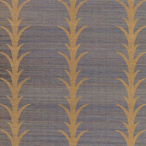 schumacher - acanthus stripe sisal - turmeric - 5006054 - wallpaper