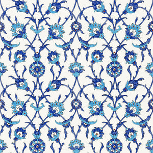 Schumacher - Sultan's Trellis - Peacock - 5006700 - Wallpaper