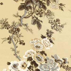 schumacher - pyne hollyhock - tobacco - 5006921 - wallpaper