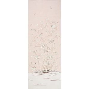 schumacher - chinois palais panel - blush conch - 5007121 - wallpaper