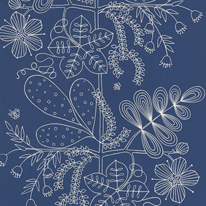 schumacher - blommen - marine - 5007493 - wallpaper