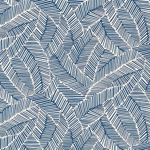 schumacher - abstract leaf - navy - 5007533 - wallpaper