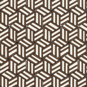 schumacher - tumbling blocks - chocolate - 5007963 - wallpaper