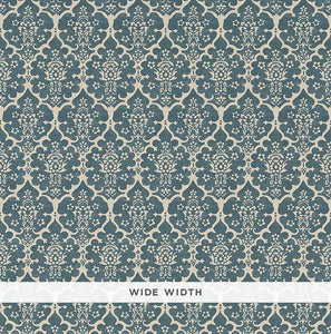 schumacher - burley - peacock blue - 5008035 - wallpaper