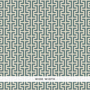 schumacher - temple - peacock blue - 5008055 - wallpaper