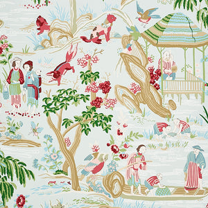 schumacher - yangtze river - aqua - 5009091 - wallpaper