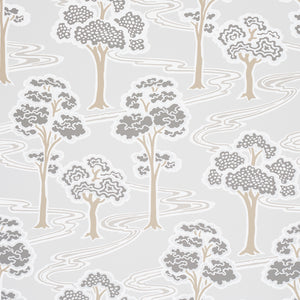 schumacher - tree river - moonstone - 5009100 - wallpaper