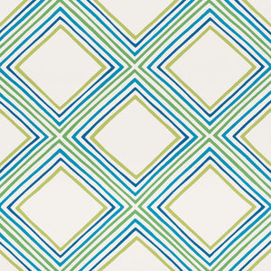 Schumacher - Square Dance - Peacock - 5009830 - Wallpaper