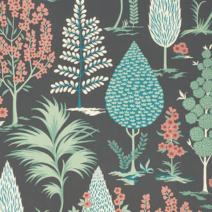 schumacher - pandora - onyx & jade - 5009961 - wallpaper