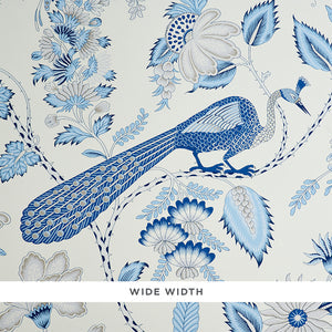 schumacher - campagne - bleu & gris - 5010511 - wallpaper