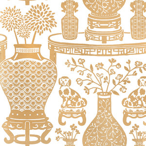 schumacher - hellene mylar - gold - 5010611 - wallpaper