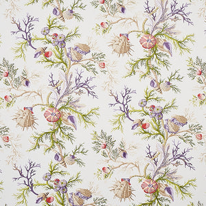 schumacher - del tesoro - purple & coral - 5010652 - wallpaper