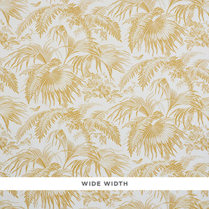 schumacher - toile tropique - gold - 5011480 - wallpaper