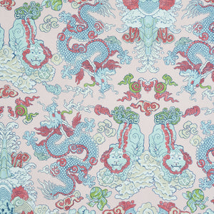 schumacher - magic mountain dragon - blush - 5011591 - wallpaper