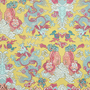 schumacher - magic mountain dragon - yellow - 5011592 - wallpaper