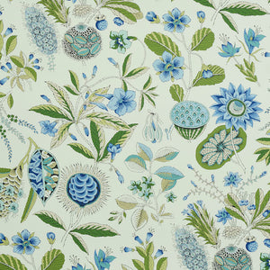 schumacher - roca redonda - blue & ivory - 5011620 - wallpaper