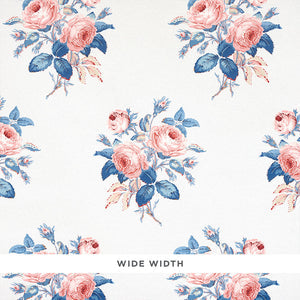 schumacher - loudon rose - rose & blue - 5012032 - wallpaper