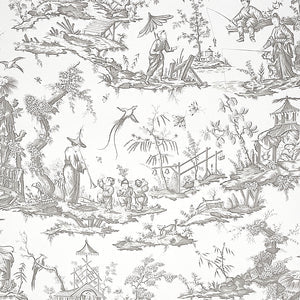 schumacher - shengyou toile - driftwood - 5012050 - wallpaper