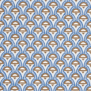 schumacher - abelino - blue & brown - 5012081 - wallpaper