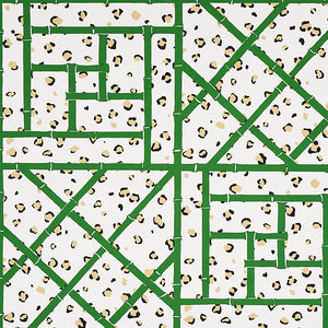 schumacher - fancy beast - safari green/ivory - 5012560 - wallpaper
