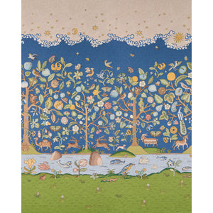 schumacher - chaucer's forest panel set - slate - 5013292 - wallpaper