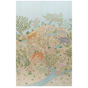 schumacher - finches jungle panel set - parchment - 5013310 - wallpaper
