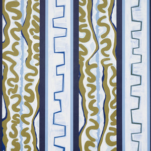schumacher - night at the opera - deep blue & olive - 5014180 - wallpaper