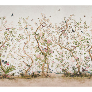 schumacher - les oiseaux panel set - ivory - 5015151 - wallpaper