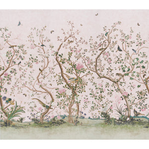 schumacher - les oiseaux panel set - blush - 5015154 - wallpaper