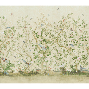 schumacher - les oiseaux panel set - parchment - 5015155 - wallpaper