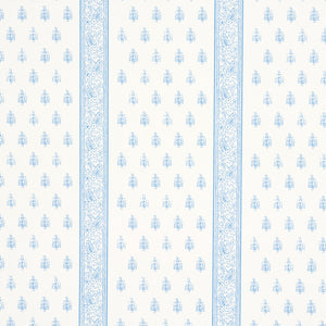 schumacher - katsura stripe ii - chambray - 5015230 - wallpaper