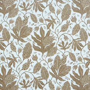 schumacher - polka dot jungle - brown & sky - 5015461 - wallpaper