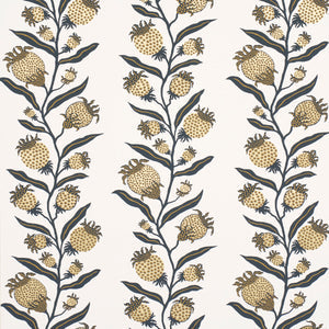 schumacher - thistle vine - black & gold - 5015481 - wallpaper