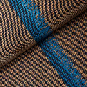 schumacher - axel fringe wallcovering - peacock/brown - 5015710 - wallpaper