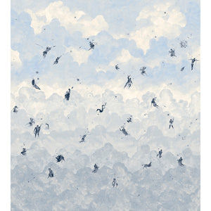 schumacher - ascendance 3 panel set - clear blue - 5016032 - wallpaper