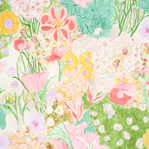 schumacher - frank's garden - pink & green - 5016421 - wallpaper