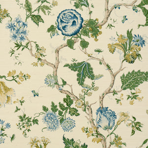 schumacher - josephine sisal - peacock - 5016680 - wallpaper