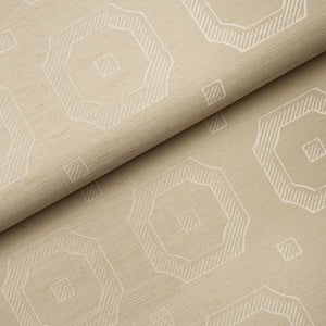 schumacher - beveled frame sisal - oyster - 5016731 - wallpaper