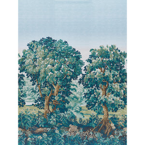 schumacher - la foret 3 panel set - autumn green forest - 5016820 - wallpaper